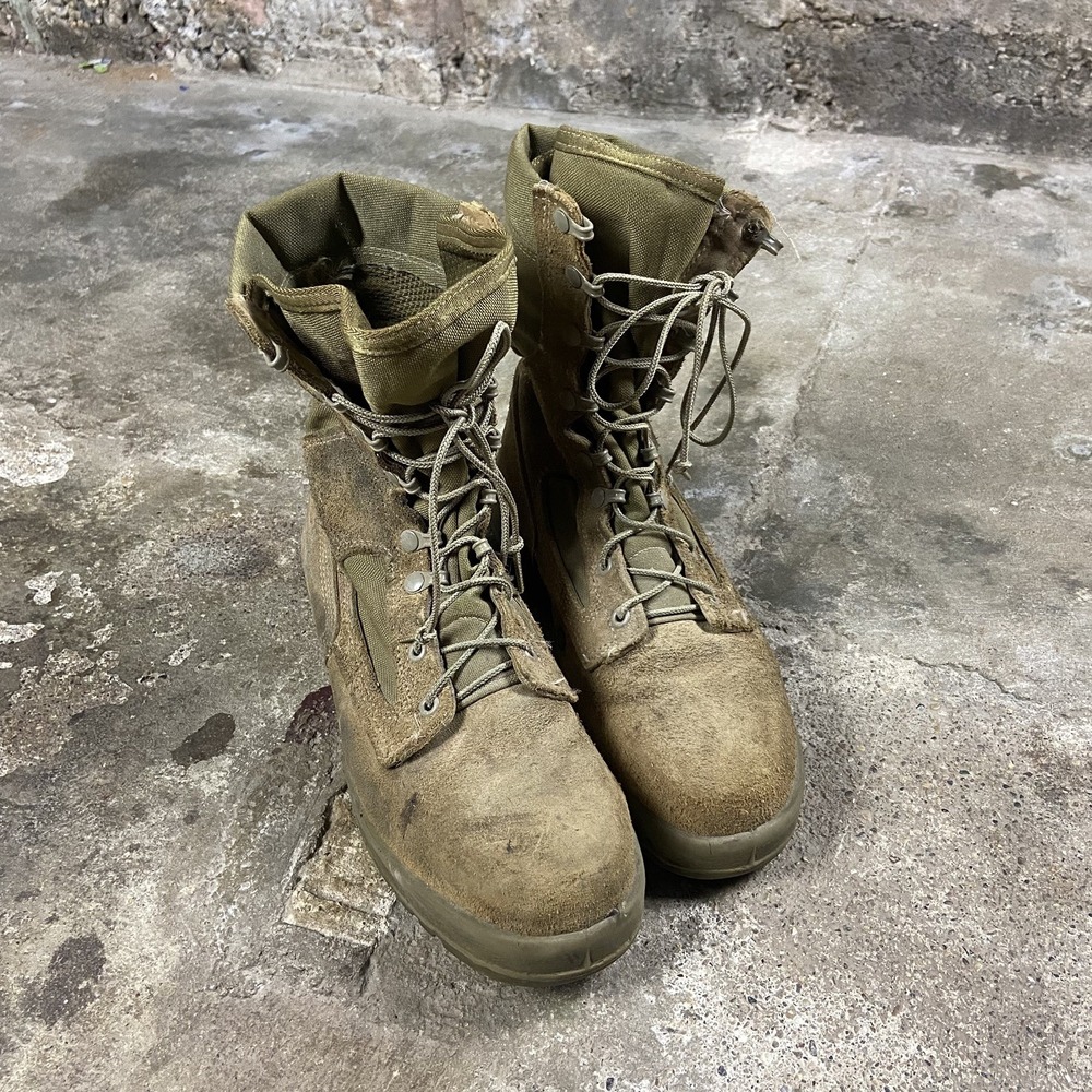 Belleville 550 ST USMC Hot Weather Combat Boots Size 8.5W Green Steel Toe USA